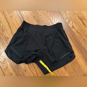Black Lululemon Hotty Hot 4” Shorts